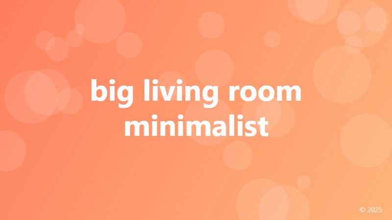 big living room minimalist