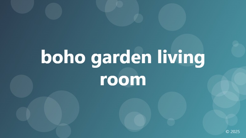 boho garden living room