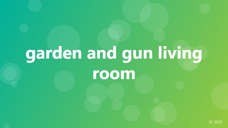garden and gun living room