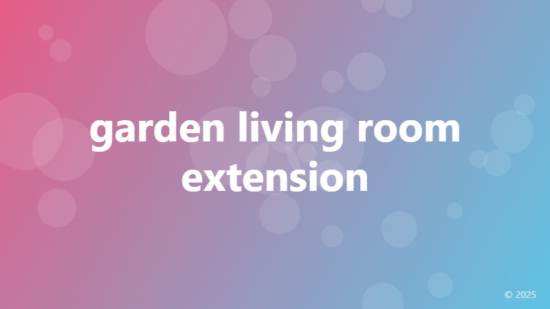 garden living room extension
