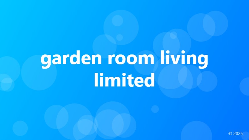 garden room living limited