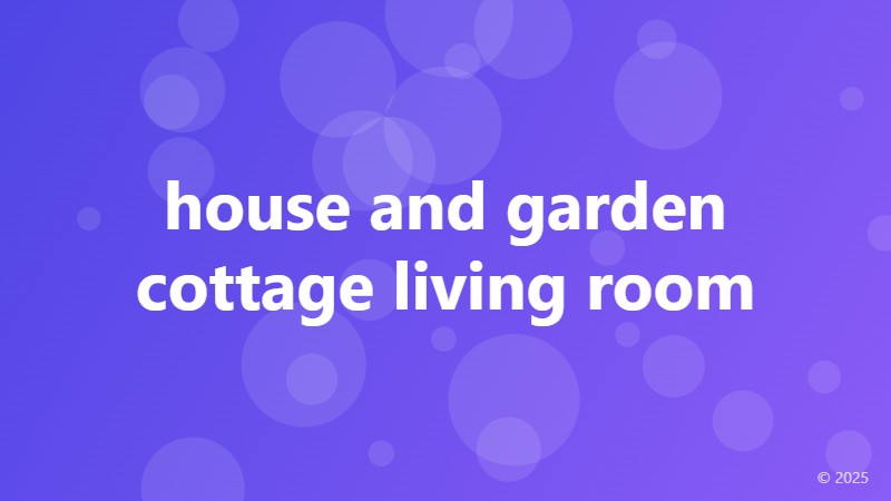 house and garden cottage living room