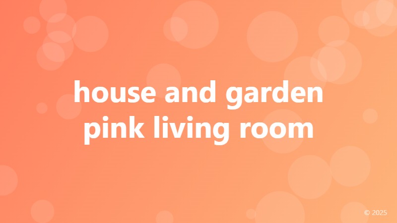 house and garden pink living room