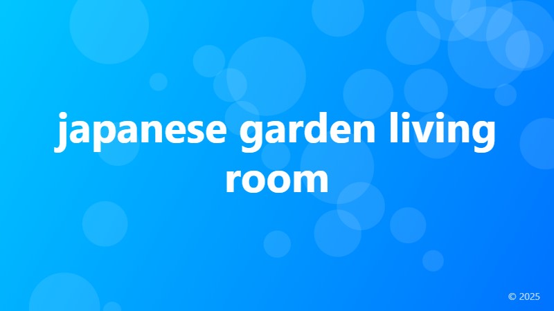 japanese garden living room