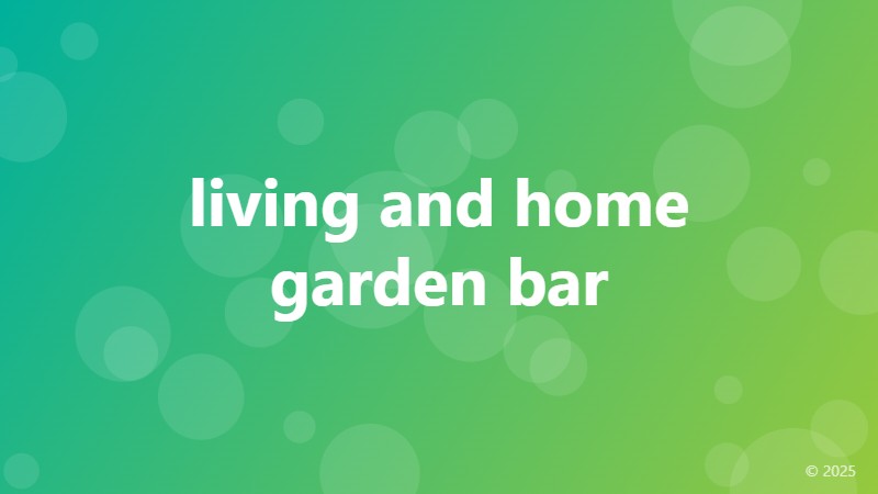 living and home garden bar