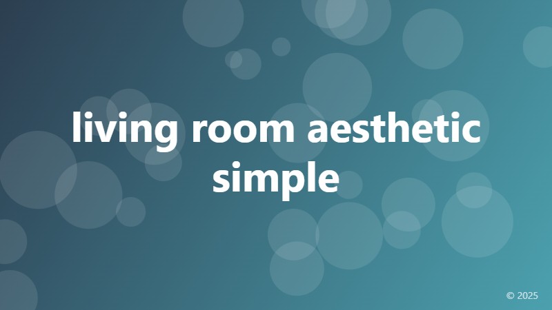 living room aesthetic simple