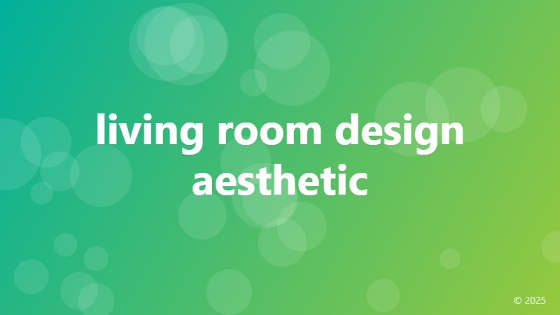 living room design aesthetic