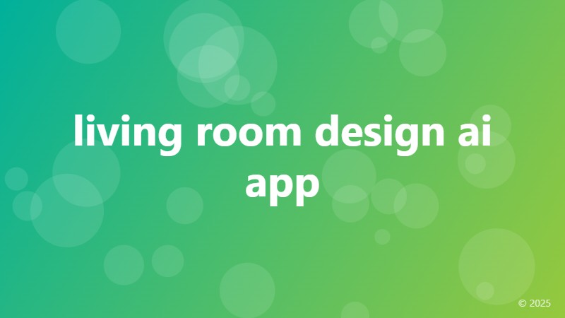 living room design ai app