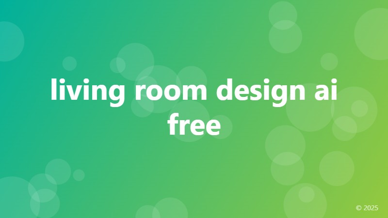 living room design ai free