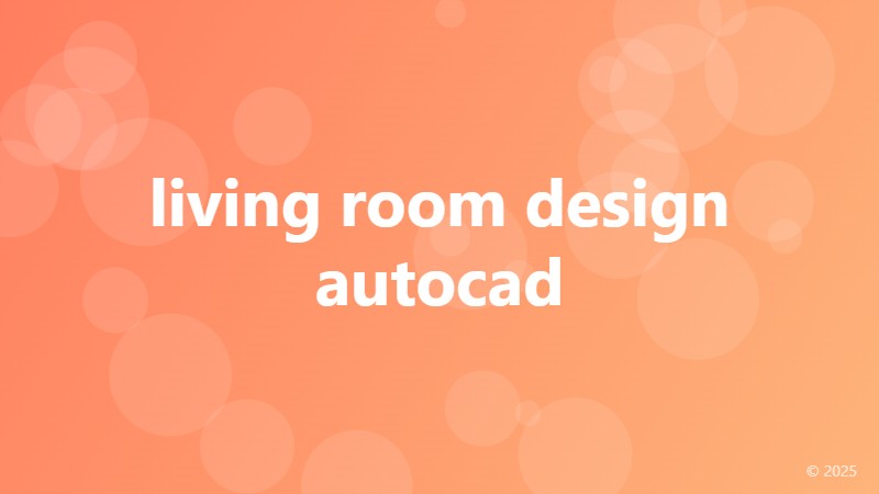 living room design autocad
