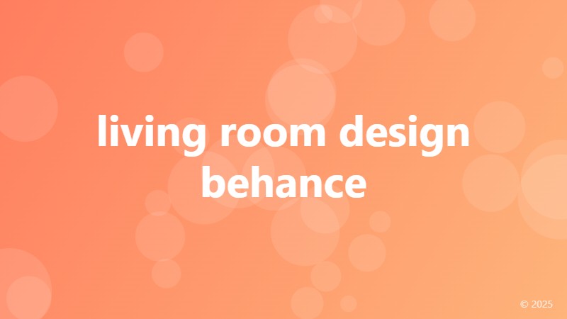 living room design behance