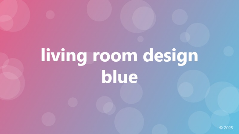 living room design blue