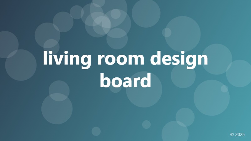 living room design board