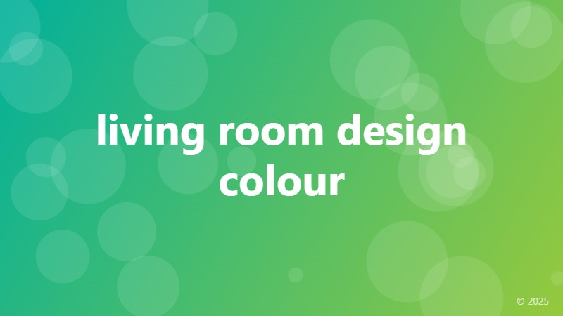 living room design colour