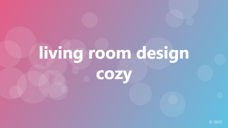 living room design cozy