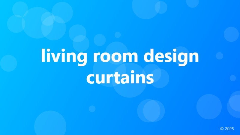 living room design curtains
