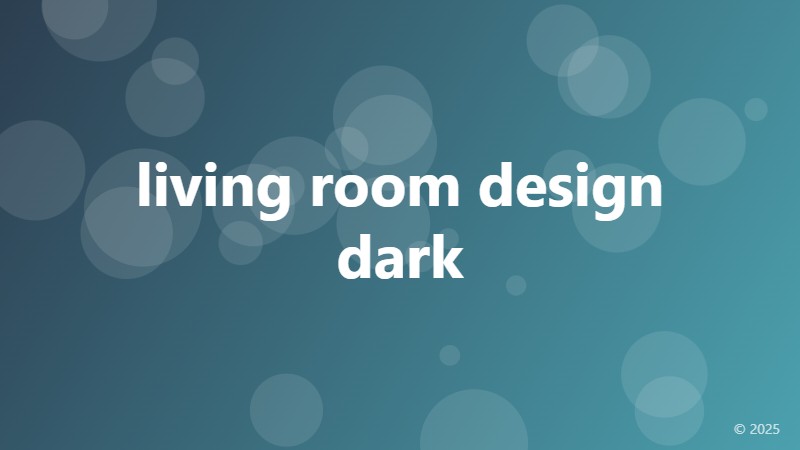 living room design dark