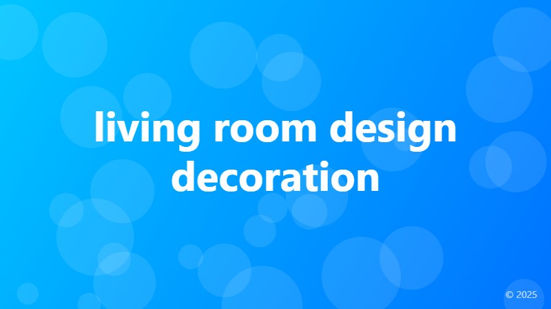 living room design decoration