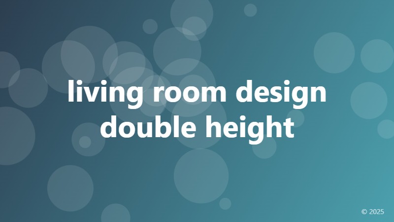 living room design double height