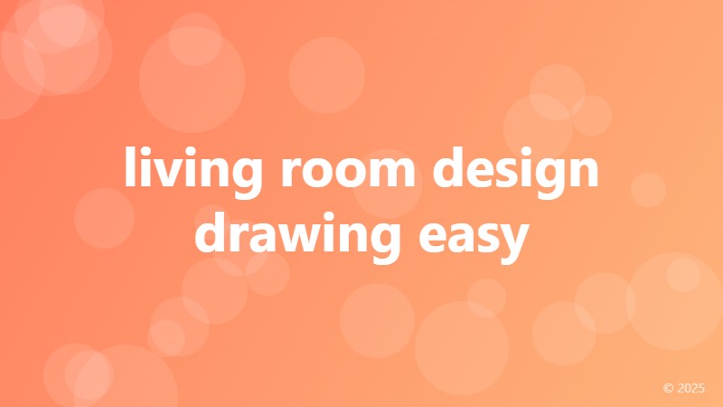 living room design drawing easy