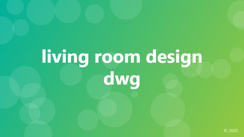 living room design dwg