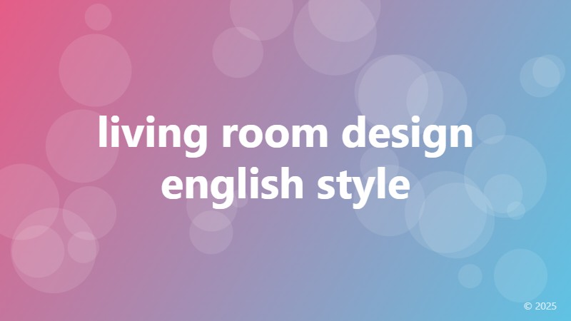 living room design english style
