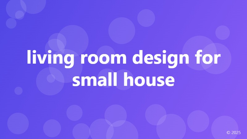 living room design for small house