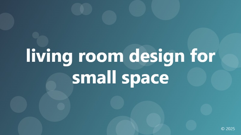 living room design for small space