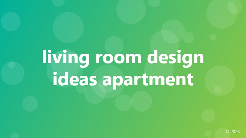 living room design ideas apartment