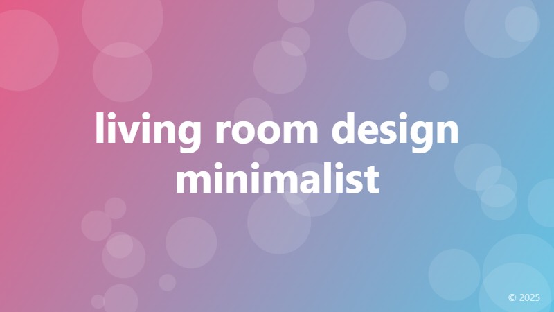 living room design minimalist