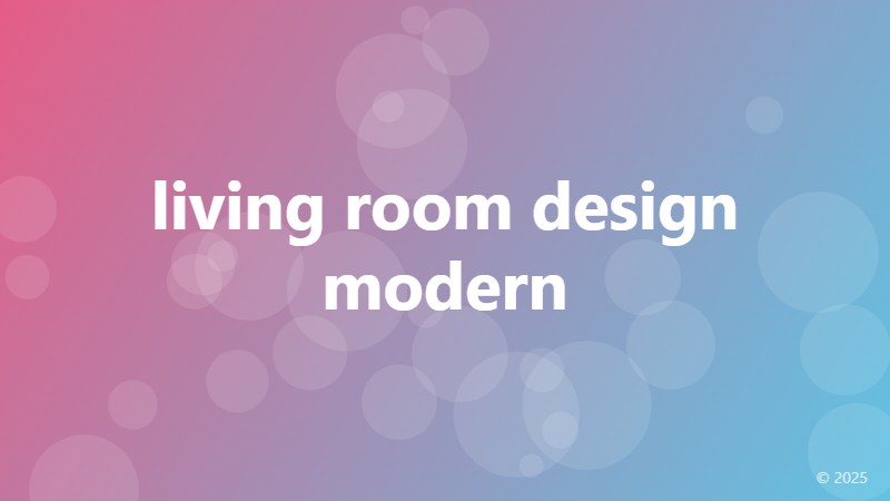 living room design modern