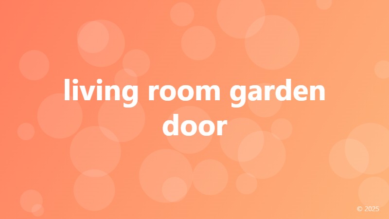 living room garden door