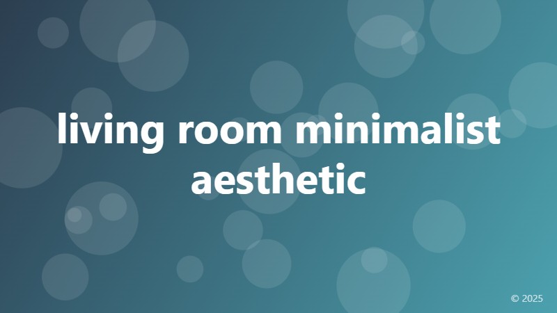 living room minimalist aesthetic