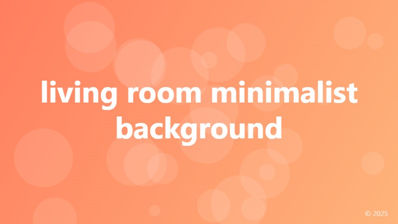 living room minimalist background