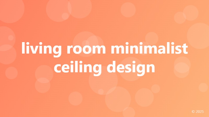 living room minimalist ceiling design