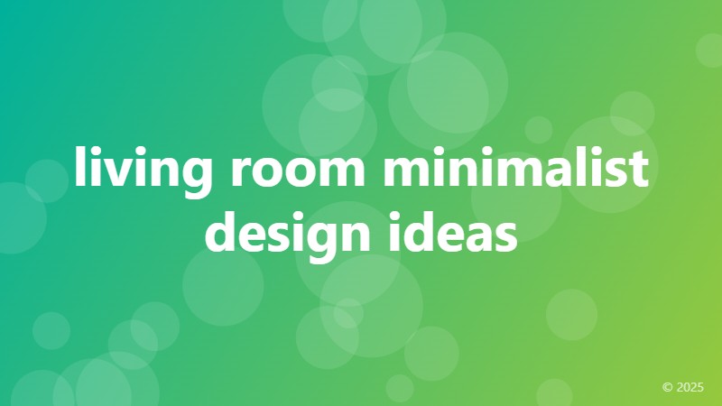 living room minimalist design ideas