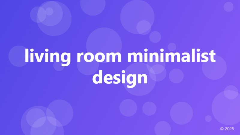 living room minimalist design