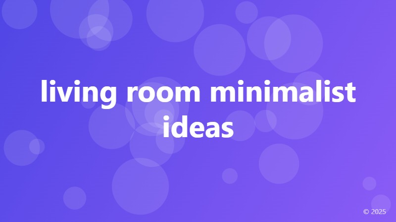 living room minimalist ideas