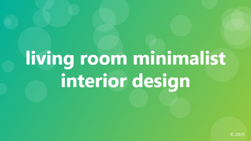 living room minimalist interior design