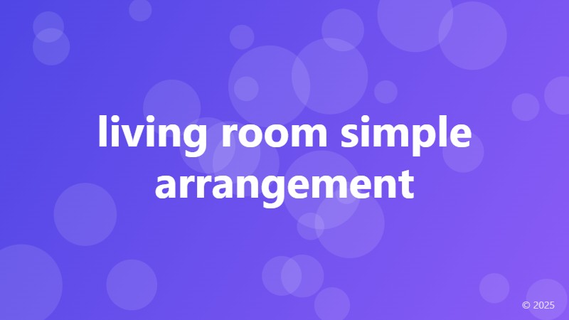 living room simple arrangement