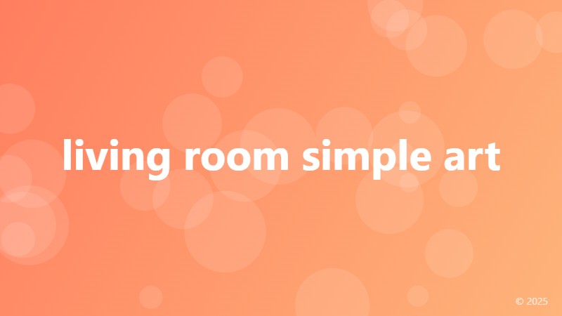 living room simple art