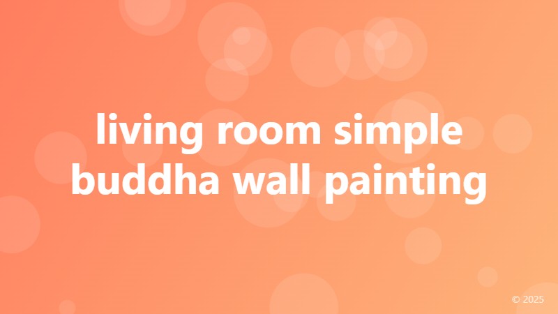 living room simple buddha wall painting
