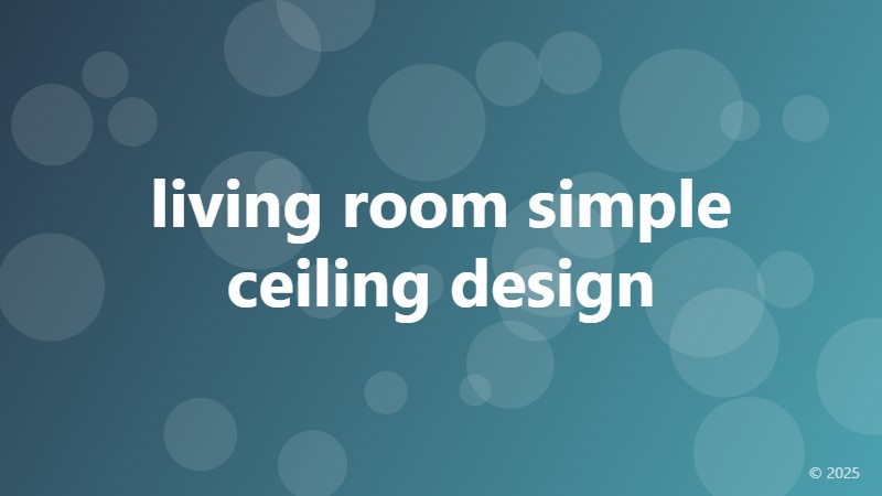 living room simple ceiling design