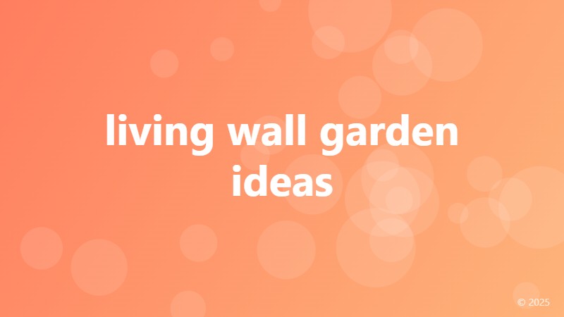 living wall garden ideas