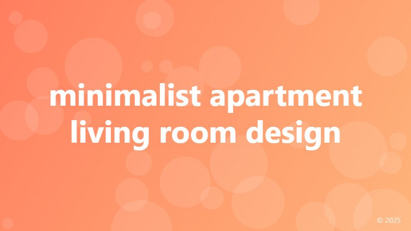 minimalist apartment living room design