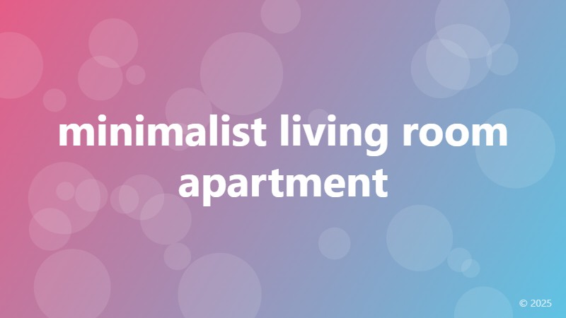 minimalist living room apartment