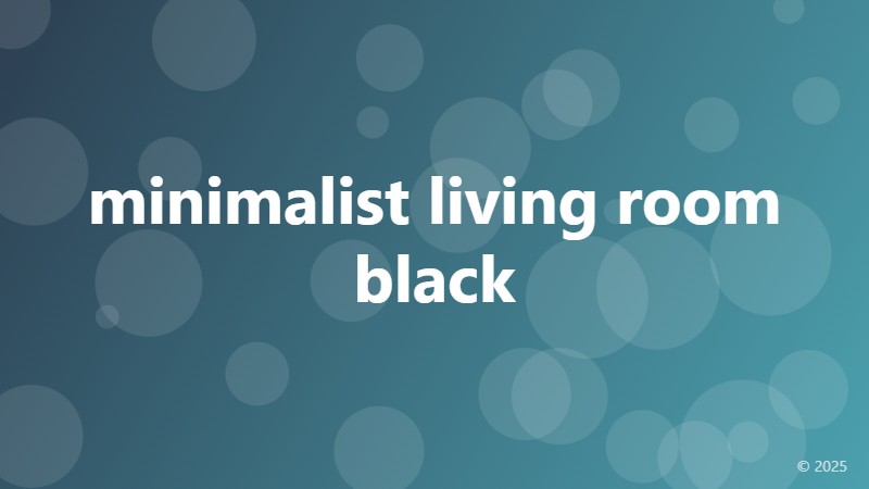 minimalist living room black