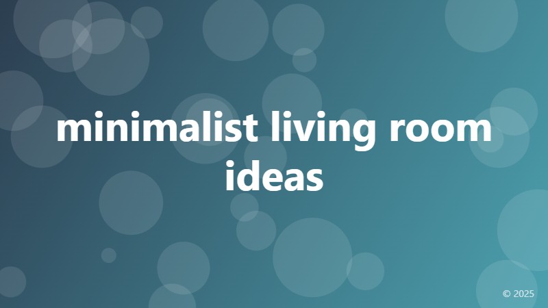 minimalist living room ideas