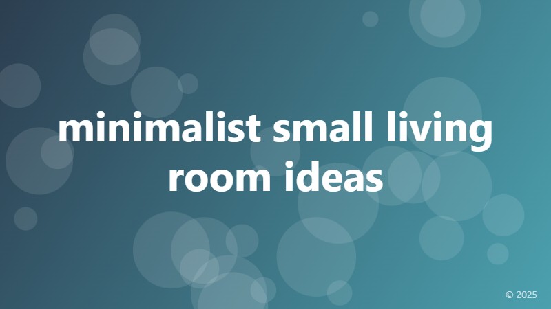 minimalist small living room ideas