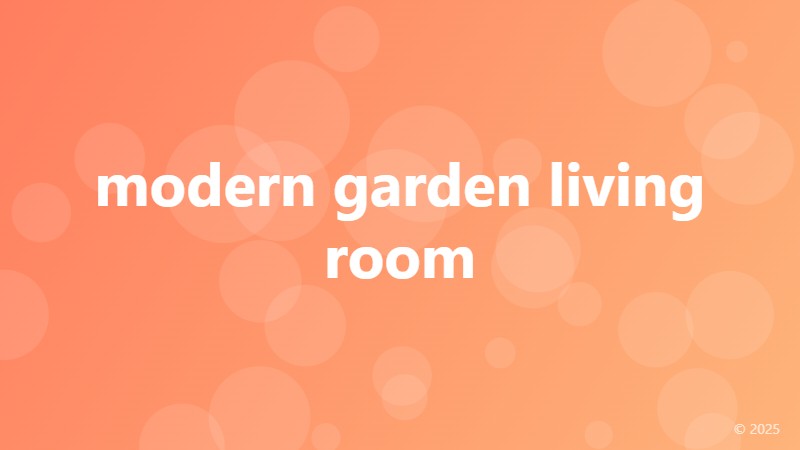 modern garden living room